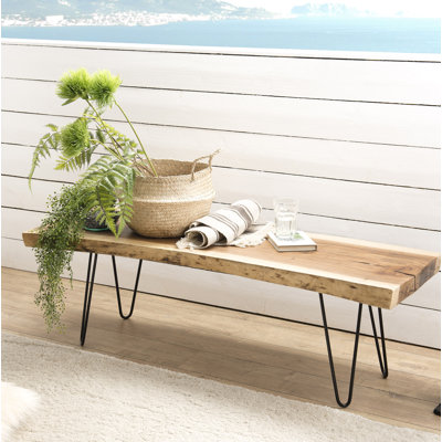 Givens Solid Wood Bench
