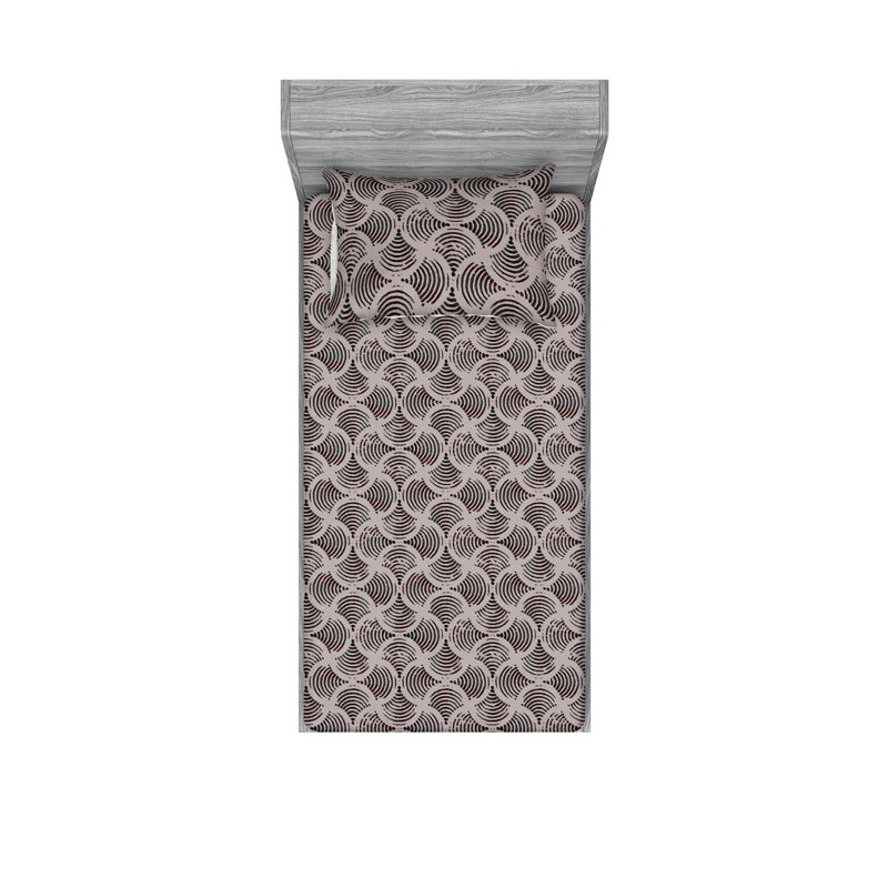 Drap-housse et taie décorative Ambesonne, Ensemble de draps pour lit simple TG avec 1 taie d