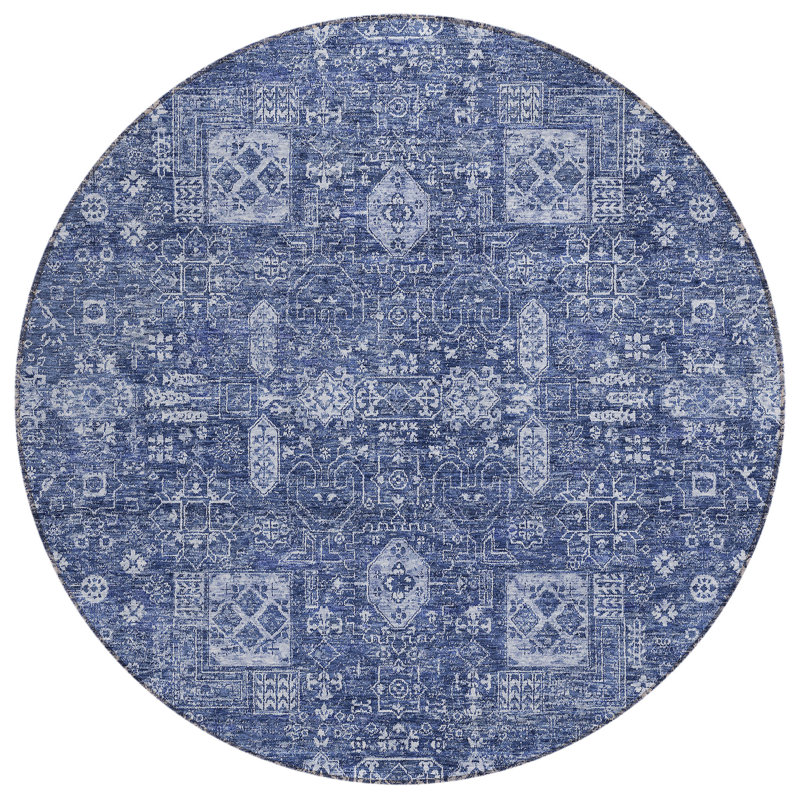 Ivalda Floral Indoor / Outdoor Rug, Round 8'