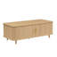 Table basse avec porte coulissante cannelée Eutiy et 4 tablettes ouvertes pour le salon-1851757882