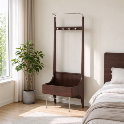 Cherry Wood Hall Tree Coat Rack