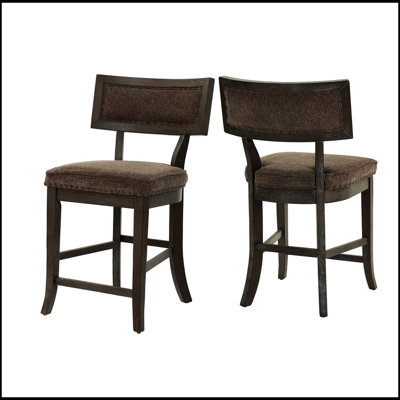 Ensemble de 2 chaises hautes de salle à manger avec coussin de revêtement en tissu, alliant confort et durabilité pour les cuisines modernes