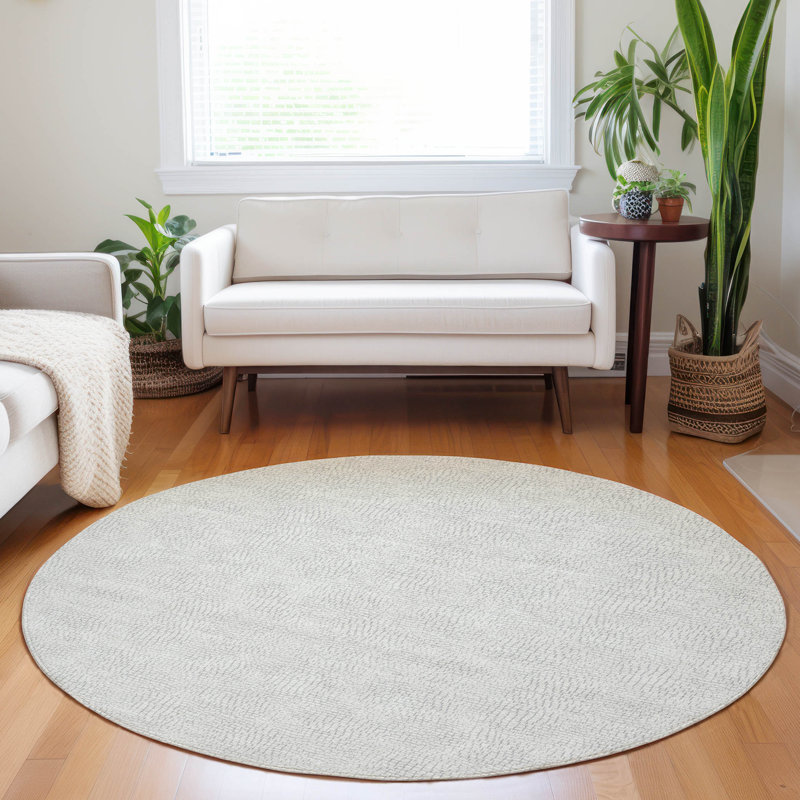 Tapis intérieur / extérieur lavable à la machine Chayden ACN1058, Rond 8 pi
