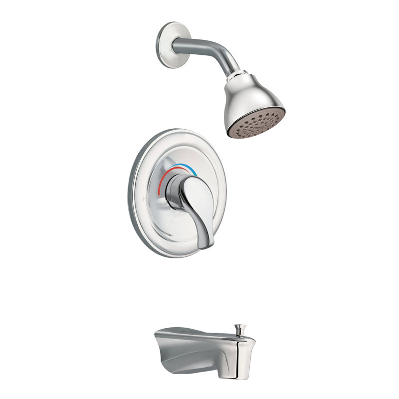 Garniture de robinet de baignoire et douche à poignée simple avec poignée levier Legend