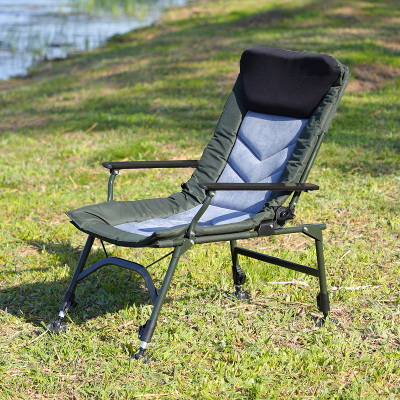 Alamo Folding Camping Armchair - , Adjustable , +Black+Grey Portable Seat Back And ,, Blue/Black