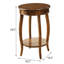 Table de bout en noyer avec tiroir et tablette pour un intérieur spacieux et moderne
