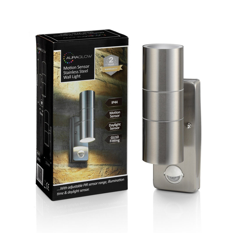 Gadsden 2 - Bulb 21.5cm H Outdoor Armed Sconce, Stainless Steel