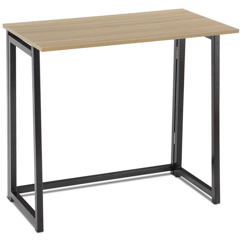Anyhia Metal Base Writing Desk, Natural