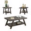 Table basse gris anthracite et beige patiné - 3 tablettes de rangement contemporaines en bois-1520083264