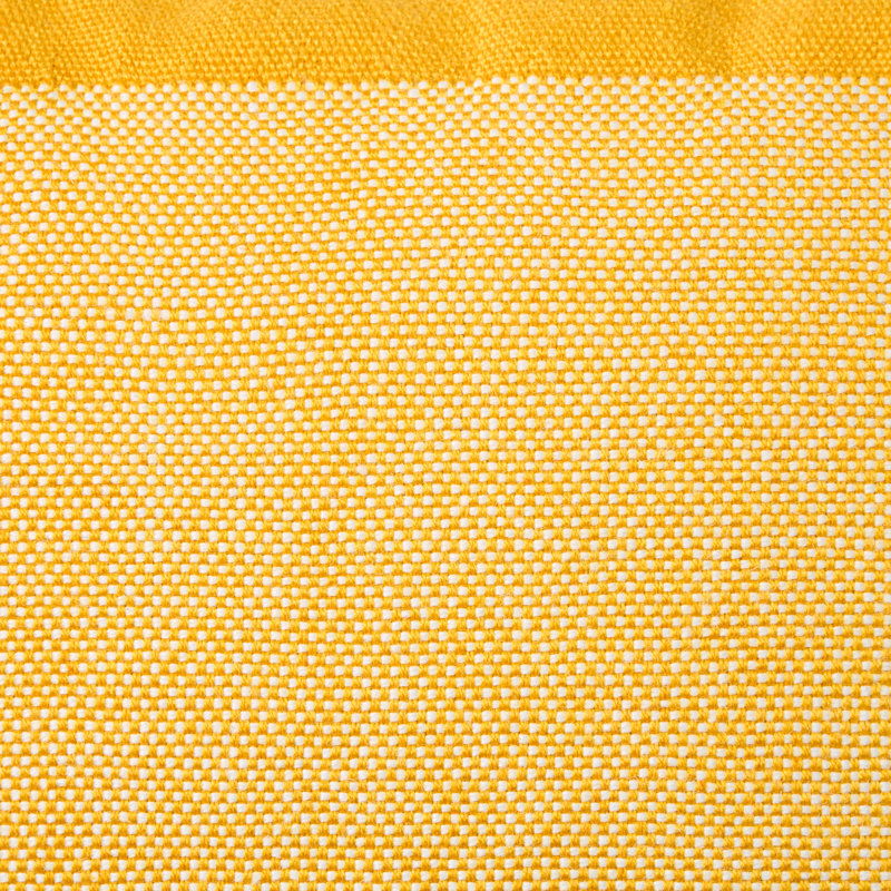 Yellow and Ivory Recycled Material Indoor/Outdoor Pillow