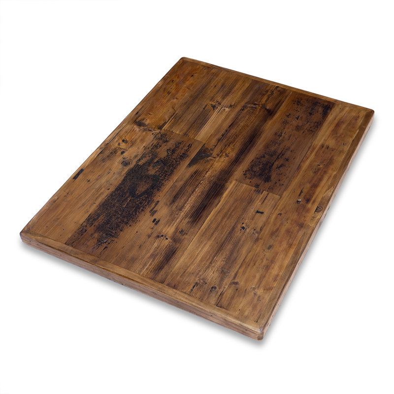 Plateau de table en bois récupéré Heritage Farmhouse, H 1,5 po x L 24 po x l 24 po