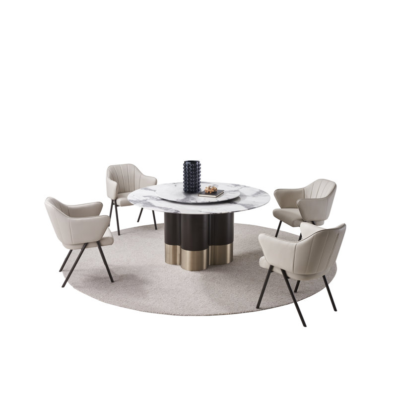 Chaise avec accoudoirs en similicuir Phebe