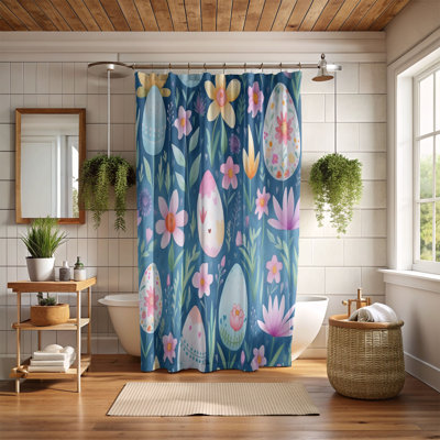 Spring Brush - 1 Piece Standard Shower Curtain