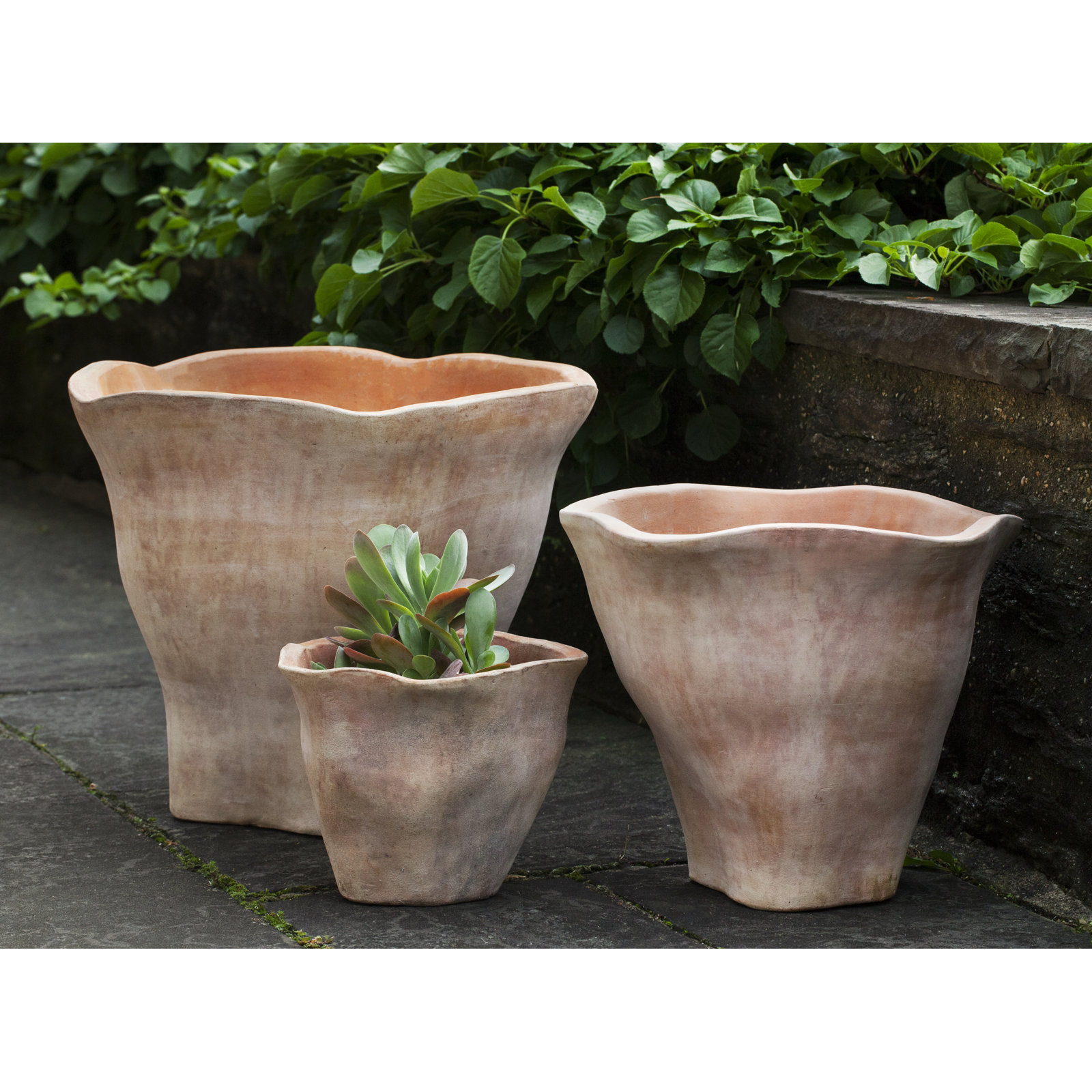 Dwyer Handmade Terracotta Pot Planter - Set of 3, 16.75" H x 19.75" W x 19.75" D