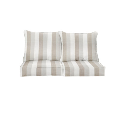 Striped Outdoor Loveseat
