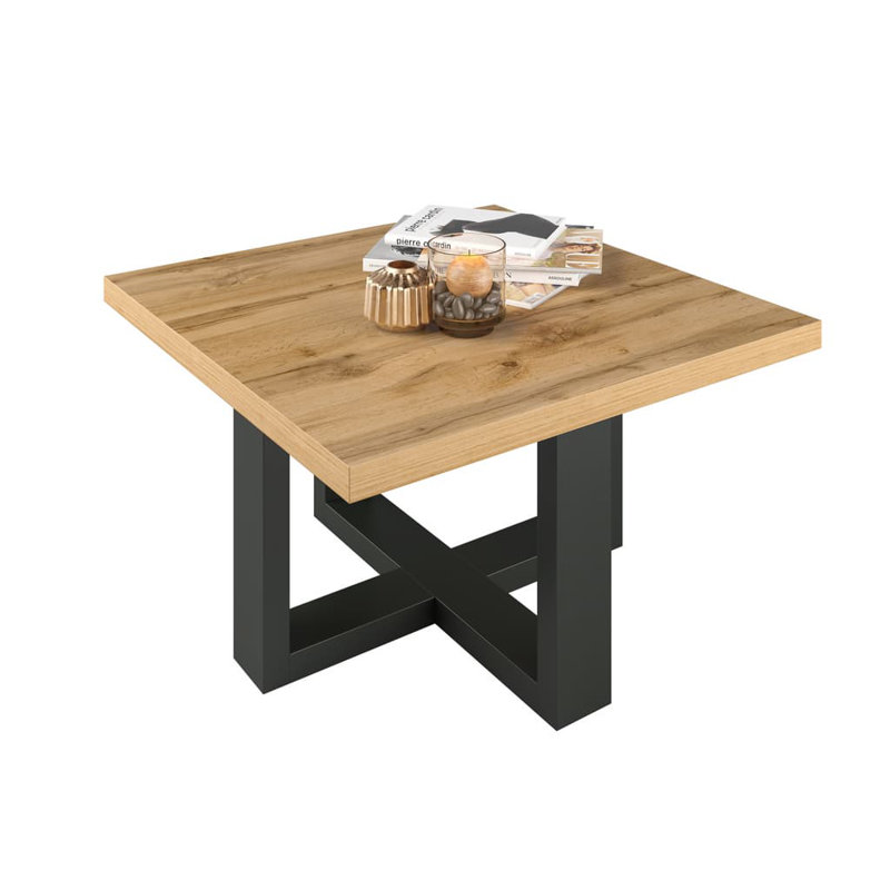 Barri Coffee Table with Storage, Oak/Black