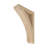 12 in x 2-1/2 in x 8 in Unfinished Medium Solid Traditional Plain Wood Bracket Corbel-51892861