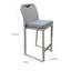 Ensemble de 6 chaises tabouret Mio, coussin de siège épais, structure en osier gris