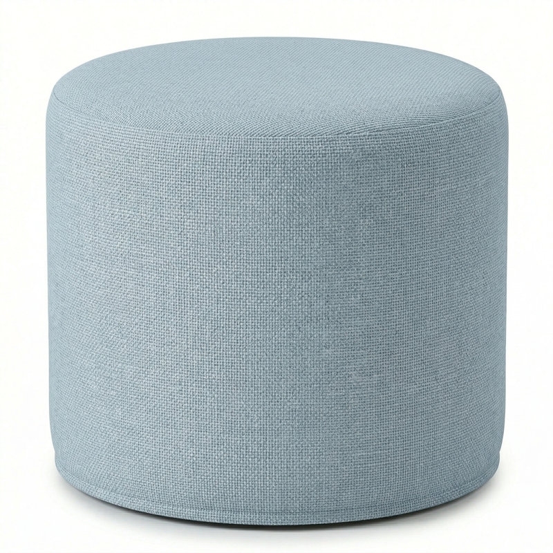 Berlin Gardens Lilly Hive 20" Round Pouf, Sky Blue