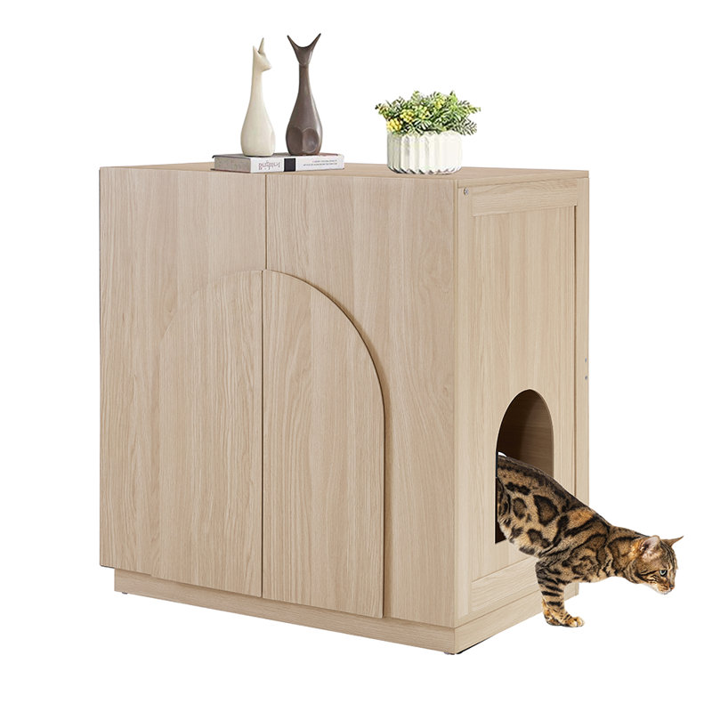 Enceinte haute de style litière pour chat, H 31 po x l 29 po x P 20 po