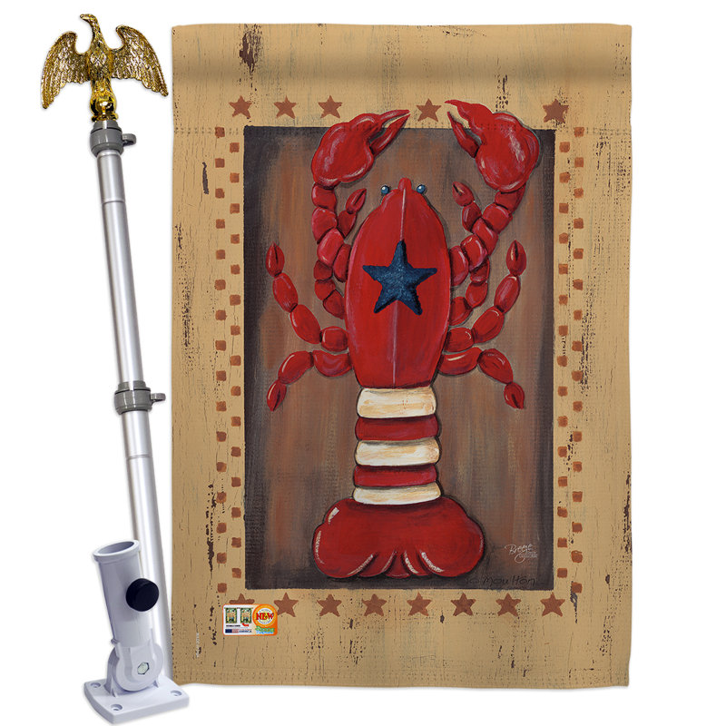 Double Sided 40'' H x 28'' W Polyester Flag Set