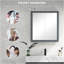 Armoire à pharmacie avec miroir Kleankin, armoire de salle de bain murale avec miroir 27 po x 30 po, armoire de salle de bain murale avec rangement, portes doubles et 2 tablettes réglables, blanc