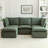 Hepworth Dejohn Corduroy Sectional Sofa With Two Ottomans-109010641-109010637