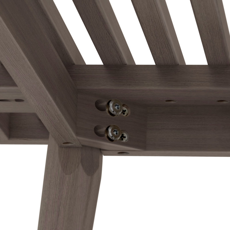 Levitus Wood Bench, Clay, 17.5" H x 41.25" W x 16.5" D
