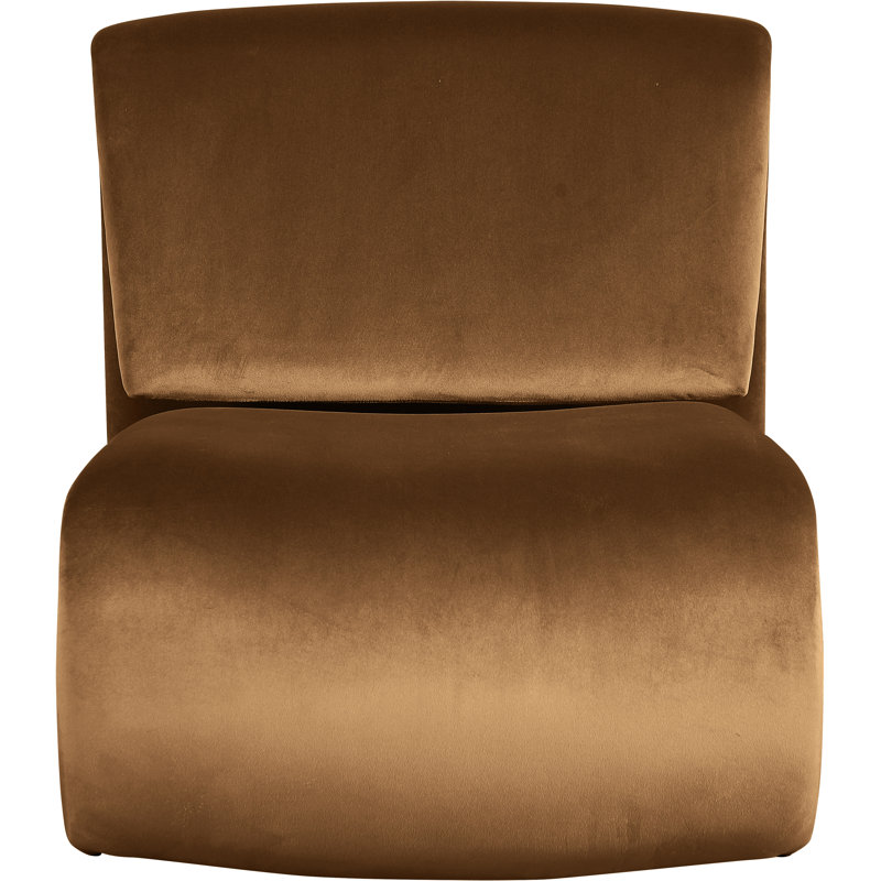 Koco Velvet Accent Chair, Saddle Velvet