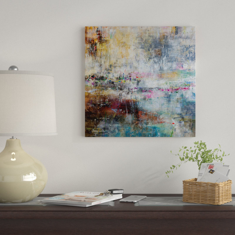 « summer pluie » par julien spencer, reproduction d’impression sur toile tendue, H 12 po x l 12 po x P 1,5 po, Toile tendue