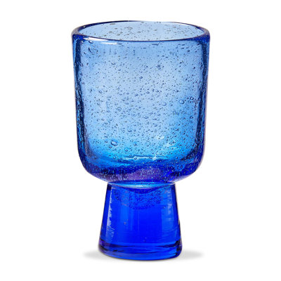 Bubble Glass Footed All Purpose Aqua