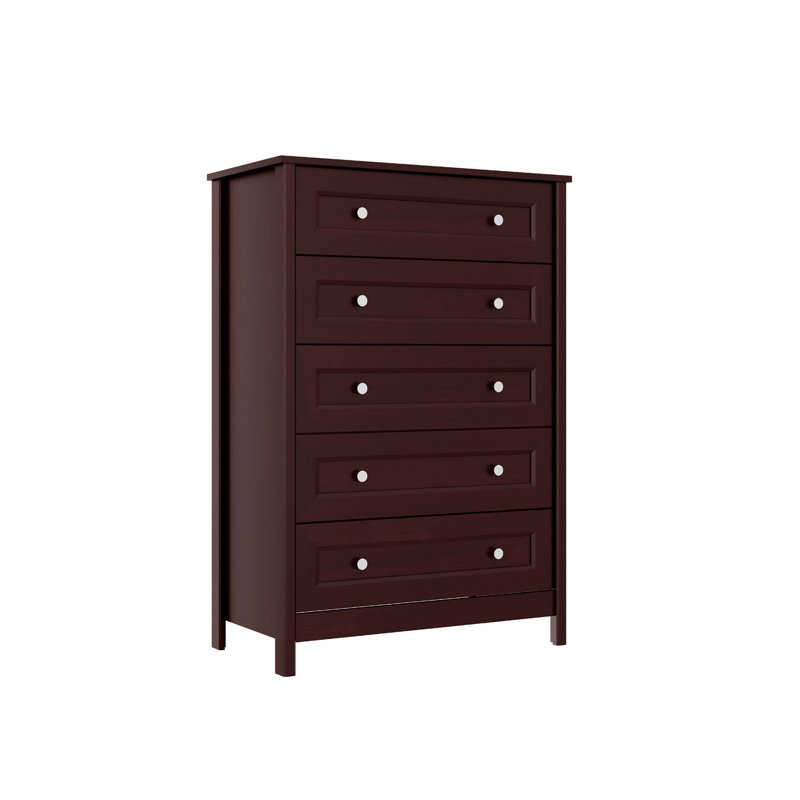 Commode 5 tiroirs Delfina, Espresso