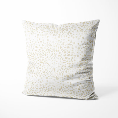Abstract Accent Pillow - Modern Ivory And Cream Boho Printed Cushion