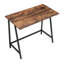 Home Office Table, Steel Frame Desk, Writing Table for Study, Industrial Style, Easy Assembly, Brown and Black