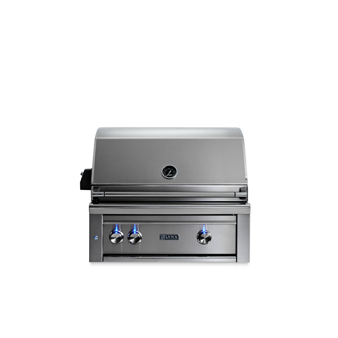 2-Burner Built-In Convertible Gas Grill with Rotisserie Lynx Gas 