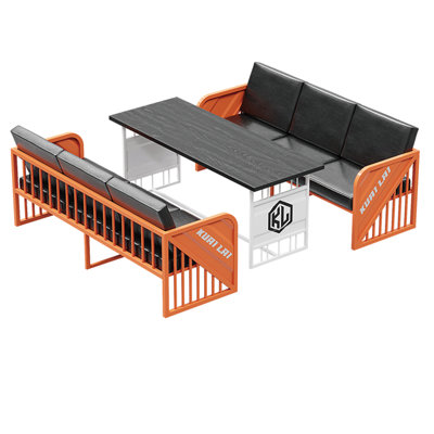 Combinaison de table et de chaises de style industriel