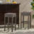 Outdoor PE Rattan Backless Barstools, Set of 2