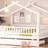Zhayne Wooden House Bed with Trundle-1451600451-1451600449