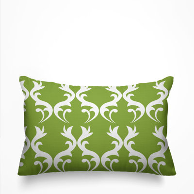 Galton Damask Outdoor Reversible Throw Pillow