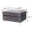 Grey Rectangle Ottoman-464353462