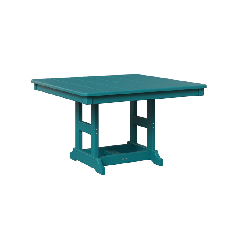 Table carrée Berlin Arfo, Bleu Aruba