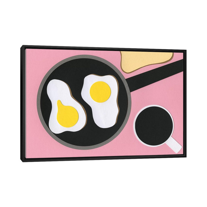 Mr. D'z Breakfast - Wall Art Print - Framed Canvas, 1, Black