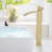 Brushed Gold Bathroom Faucet,Faucet For Bathroom Sink, Single Hole Bathroom Faucet Modern Single Handle Vanity Basin Faucet-121292258