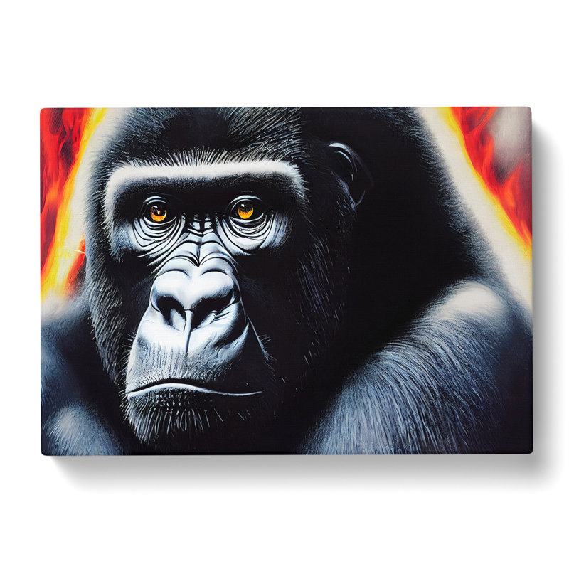 Unique Gorilla - Wrapped Canvas, 40cm H x 60cm W x 3cm D