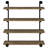 Black And Rustic Oak 40-Inch Wall Shelf