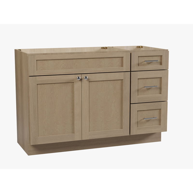 Disar 51" Single Bathroom Vanity Base Only, Natural Oak