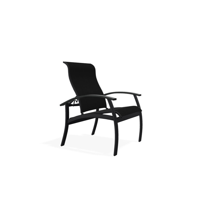 Chaise de patio Askar, Noir 5D Sunbrella®, Graphite classique, Noir texturé