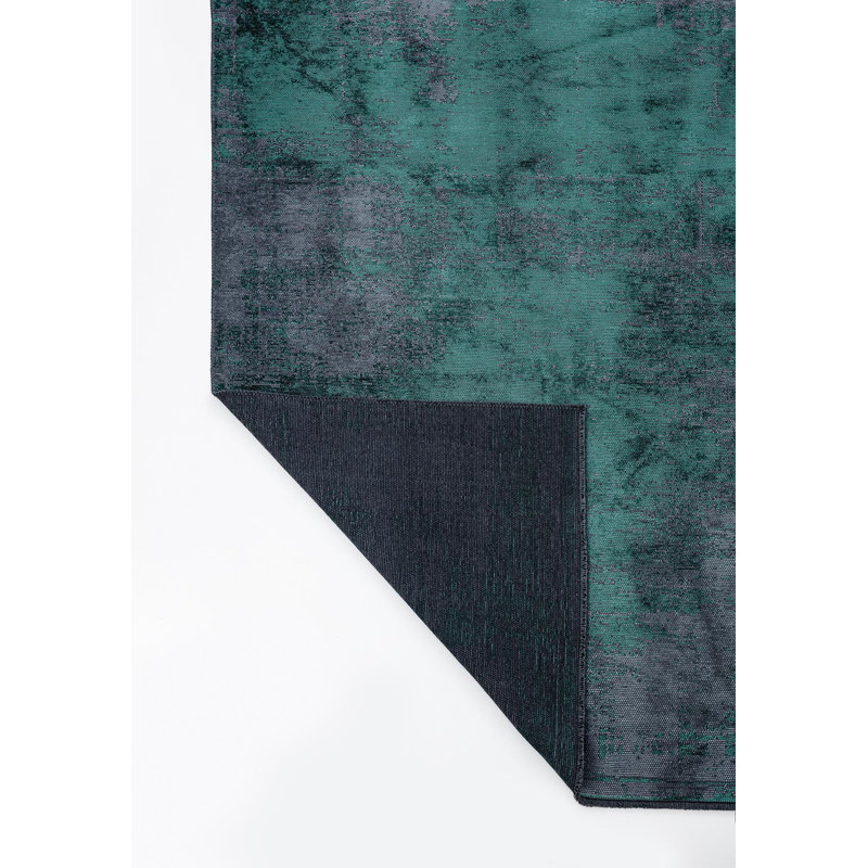 Rapture Abstract Area Rug in Green, Rectangle 9' x 12'