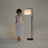 Leo 72 in. Modern Height-Adjustable LED Floor Lamp with Black Marble Base