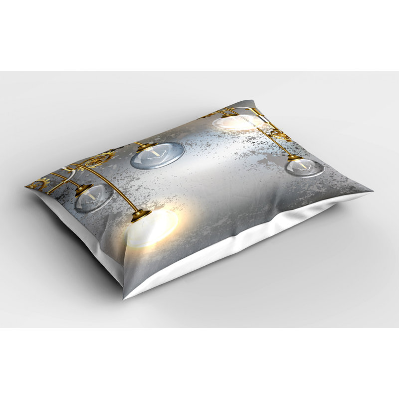 Steampunk Polyester Sham Set, Twin